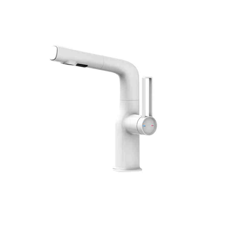  Lifting Lamian Noodles basin faucet White bathroom faucet