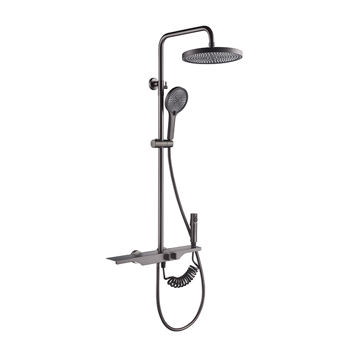 Black Round Thermostatic Shower Kit