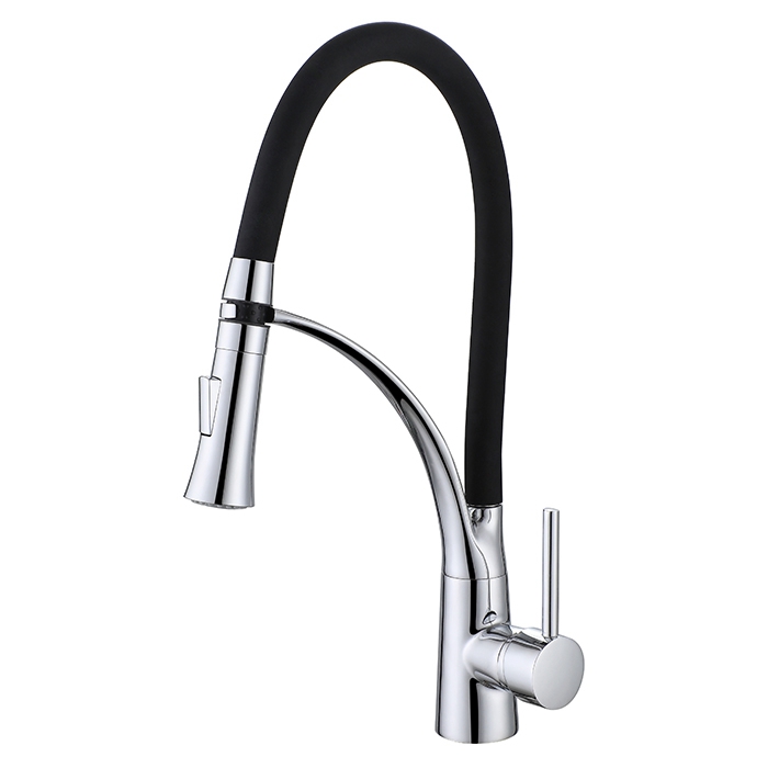 high curved pull out sink faucet