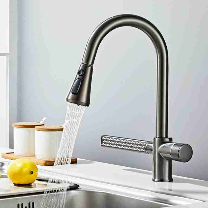 All copper minimalist household hot and cold sink, vegetable basin faucet