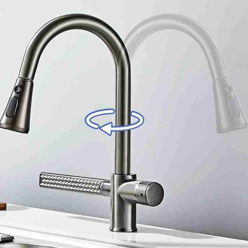 All copper minimalist household hot and cold sink, vegetable basin faucet